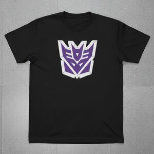 Decepticons Classic Logo Transformers Sci-Fi Vintage Graphic Tee Black